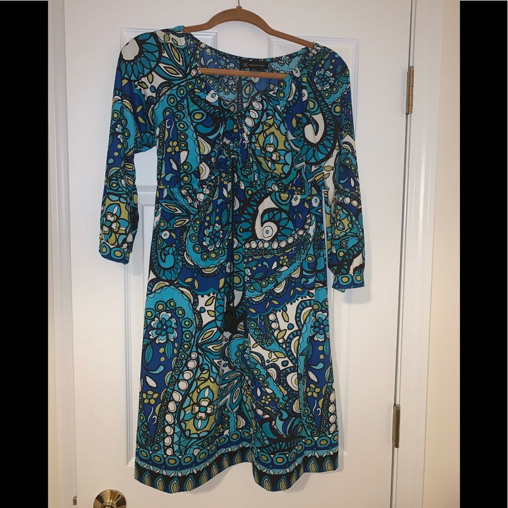 multicolored short summer dress